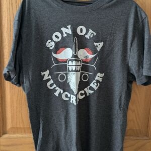 Son of a Nutcracker Gray Christmas T-Shirt Adult Unisex